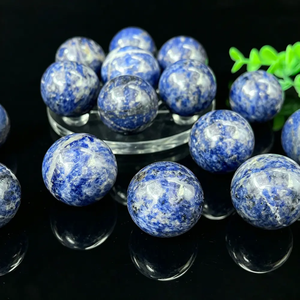 Sphère de cristal naturel en lapis-lazuli, boule polie en pierre de lapis-lazuli bleue pour la décoration de la maison, collection de cristaux et cadeau - Product Image 2