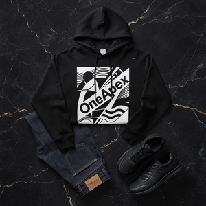 Sweat-shirt à capuche noir brodé pour homme en molleton de coton premium, style streetwear, avec logo personnalisé, vente en gros, tendance - Product Image 3