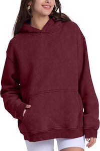 Sudadera con Capucha Extra Grande para Mujer, Otoño-Invierno 2025, 100% Algodón, Manga Larga, Cómoda, Estilo Casual Urbano - Product Image 2