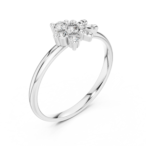 Anillo de Diamante Cultivado en Laboratorio a Precio Accesible, Chapado en Rodio, para Mujer, Oro Blanco de 18 Quilates, Regalo de San Valentín, Anillo de Compromiso, para Fiestas, Eventos Glamurosos, Uso Diario - Product Image 3