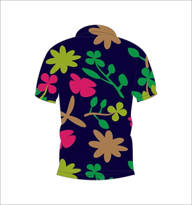Ensemble t-shirt et short à imprimé floral hawaïen personnalisé, manches courtes, tenue de vacances tropicales à la plage - Product Image 2