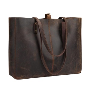 Eco Friendly Large Capacity Waterproof Ladies Genuine <b>Leather</b> Handbags Real Cow Buffalo Hide Customizable Size Made in India - Product Image 1