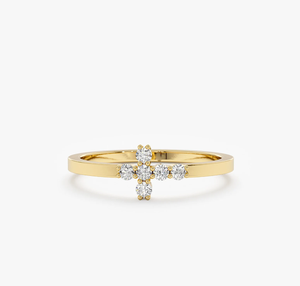 Vintage 14KT Gold Lab Grown Diamond <b>Ring</b> Filled Diamonds IGI Certified Antique Wedding Jewelry Gift for Women Classic Premium - Product Image 1