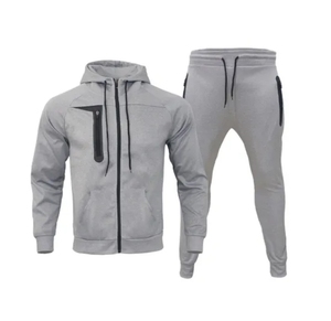 Ensemble de survêtement à capuche personnalisé pour homme – Veste décontractée et pantalon de jogging léger pour le sport en extérieur – Vêtements OEM - Product Image 4