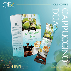 กาแฟสำเร็จรูปพรีเมียม โคโคนัทคาปูชิโน่ 4in1 รสช็อกโกแลตผลไม้ครีม 18 กรัม คาเฟอีน น้ำตาล บรรจุในซอง พร้อมสำหรับเครื่องขายอัตโนมัติ - Product Image 3