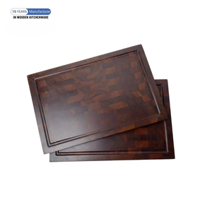 Plateau de rangement rectangulaire en bois 30x20cm, style rustique durable pour salon - Product Image 3