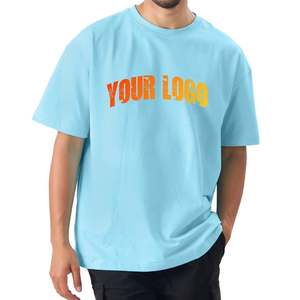 Camiseta Personalizada OEM/ODM 100% Algodón con Lavado Ácido, Impresión Digital con Logotipo, Corte Holgado, Estilo Hip Hop Vintage, Cuello Redondo, Color Personalizado, 200g - Product Image 1