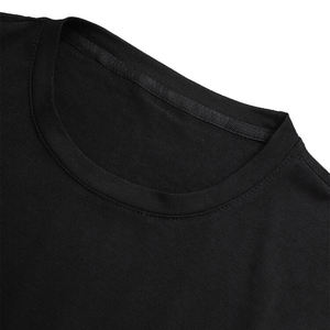 T-shirt à manches courtes pour homme, coupe classique, noir, col rond, jersey uni, style décontracté, séchage rapide, anti-UV, respirant - Product Image 3