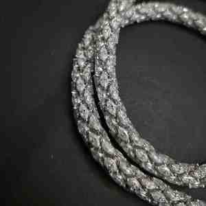 Unique Marquise Cut Iced Out Moissanite Diamond 132.95 CT <b>Rope</b> <b>Chain</b> DOPE JEWELLS With Elegant Unisex Jewelry, 8MM <b>Rope</b> <b>Chain</b> - Product Image 3