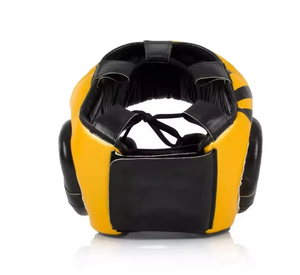 Protector de Cabeza de Boxeo de PU Amarillo, Equipo de Entrenamiento Protector, Ajustable para Todas las Estaciones, Protección Facial - Product Image 6