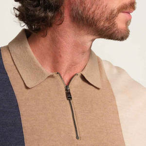 Camiseta Polo de Cuello Redondo con Cierre de Cremallera para Hombre, Estilo Básico, Ropa Urbana, Polo Personalizado de Alta Calidad Disponible en Diferentes Tallas - Product Image 4