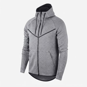 Custom Men's Gray <b>Hooded</b> Tracksuit Set Cotton Polyester Sporty Autumn Wear Breathable Casual Activewear Full <b>Zip</b> Sweatshirt Pant - Product Image 3