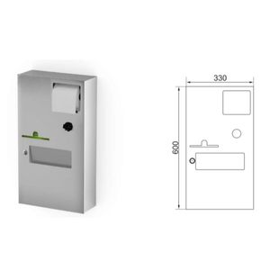 Wall Mounted Toilet Paper Dispenser Cabinet Stainless Steel Tissue Holder <b>Lockable</b> <b>Storage</b> <b>Box</b> for Bathroom Toilet - Product Image 3