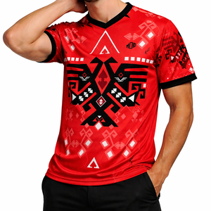 Maillot de football américain personnalisé rouge pour homme – Fabricant de maillots en mesh coupe ample, vêtements de sport surdimensionnés, personnalisation OEM, marque privée - Product Image 3