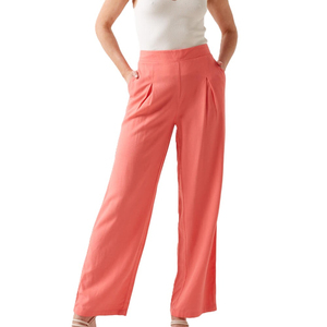 Pantalones Deportivos Elegantes de Cintura Media, Acampanados, Transpirables, Ecológicos, de Lona, de Secado Rápido, de Poliéster/Algodón, para Oficina, Personalizados - Product Image 1