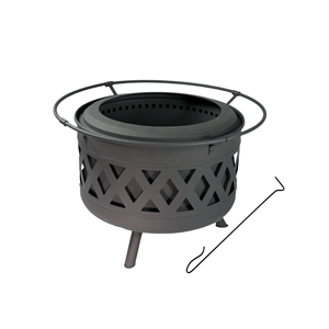 Wholesale <b>Portable</b> Firepit Modern Wood Burning Outdoor <b>Fire</b> <b>Pit</b> Table with Spark Screen and Poker for Patio Garden Party FP010 - Product Image 3
