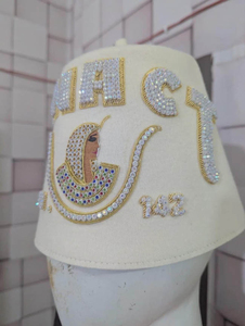 Nuevos Pasadores de Borlas Blancos de Reproducción Personalizada para Fez, 100% Lana, Bordado a Mano, Adornados con Pedrería, Transpirables, para Sombreros Casuales de Exterior - Product Image 2