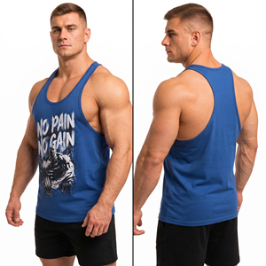 Camiseta sin mangas Regal para hombre, con estampado desgastado, de secado rápido, transpirable, ecológica, anti-UV, para gimnasio y culturismo, 100% poliéster - Product Image 4