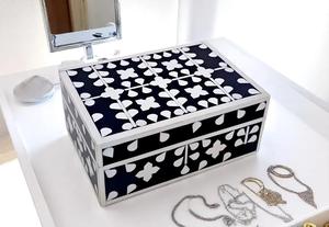 Caja de Joyería Decorativa Hecha a Mano con Diseño Marroquí de Flor de Amor con Incrustaciones de Hueso Ecológica, Decoración para Mesa del Hogar, Año Nuevo - Product Image 6