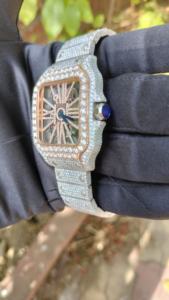 Reloj de Lujo, Elegante y Moderno, Mecánico, de Acero Inoxidable, con Caja Cuadrada, Analógico, Estilo Hip Hop, Vintage, Esqueleto, con Diamantes Moissanite - Product Image 6