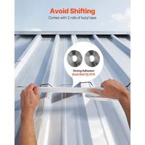 Strisce di Schiuma EVA ad Alta Densità per Coperture, 2 Rotoli di Nastro Butilico per Chiusura Tetti Metallici, Strisce di Chiusura in Schiuma - Product Image 5