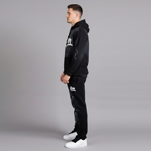 Conjunto Deportivo Casual de 2 Piezas para Hombre, Pantalones Deportivos Anchos y Gruesos, Sudadera Corta con Capucha, Transpirable, 100% Algodón, para Invierno - Product Image 4