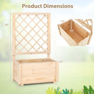 Fioriera Rialzata in Legno con Tettoia per Balcone, per Giardinaggio Verticale - Product Image 5
