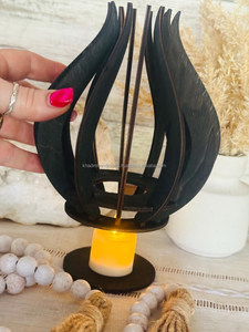 ที่ใส่ชาไม้ไผ่เป็นมิตรกับสิ่งแวดล้อมพรีเมี่ยมเหมาะสำหรับการตกแต่งภายในบ้านที่ยั่งยืนและการทำสมาธิทางจิตวิญญาณ - Product Image 2