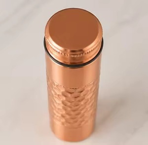 Pure Copper Eco-Friendly Water <b>Bottle</b> for Adults with Custom Logo 100% Pure Copper Storage Travel & Picnic Use with Lid - Product Image 6
