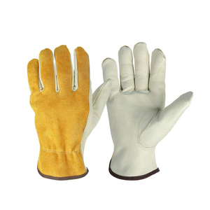 Unisex Sheep Skin & Cowhide Driver Working <b>Gloves</b> Full Grain Safety Rigger <b>Gloves</b> with PU Coating Customizable for Adults - Product Image 1