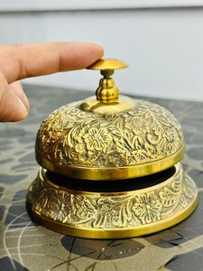 <b>Victorian</b> Style Solid Brass Hotel Counter Bell Ornate Service <b>Desk</b> for Restaurants Reception Areas Hospitals-Metal Crafted - Product Image 1