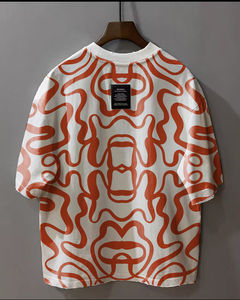 เสื้อยืดแฟชั่นลำลองพิมพ์ลายสตรีทแวร์สำหรับผู้ชาย เสื้อยืดโอเวอร์ไซส์ผ้าฝ้ายหนานุ่ม พิมพ์ลายกราฟิกสำหรับฤดูร้อน - Product Image 2
