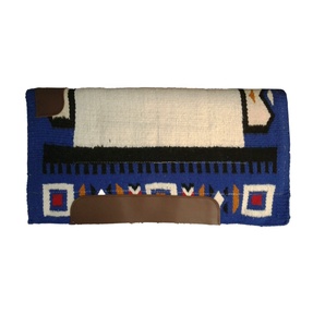 WESTERN BLANKETS HOUSE Tapis de selle équestre Western en laine et cuir, avec extérieur en coton et doublure en polycoton, design confortable pour l'équitation - Product Image 2