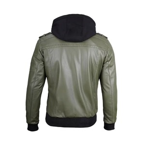 Chaqueta de Cuero Genuino de Alta Calidad para Hombre, Estilo Motociclista Clásico, Logotipo Personalizado, Chaqueta de Cuero de Moda para Invierno - Product Image 4