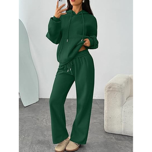 Conjunto Deportivo de Felpa para Mujer al por Mayor, Sudadera con Capucha Extra Grande y Pantalones Deportivos, Ropa Personalizada con Etiqueta Privada - Product Image 4