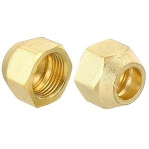 Tuerca hexagonal roscada de latón para tubería, accesorio mecanizado para piezas de calentadores - Product Image 1