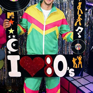 Survêtements pour hommes années 90, costumes d'Halloween, survêtement rétro, coupe-vent, vêtements de sport, streetwear décontracté, veste et pantalon athlétiques tendance - Product Image 3