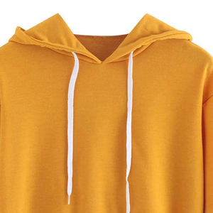 Sweat-shirts à capuche personnalisés de haute qualité pour femmes, manches longues, grandes tailles, tricotés, imprimés sur le devant, 100% coton, écologiques - Product Image 2