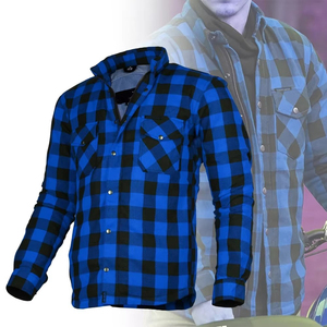 Camisa de Franela a Cuadros Azul y Negro de Manga Larga para Hombre, Transpirable, de Algodón, Diseño a Cuadros, para Todas las Temporadas - Product Image 5