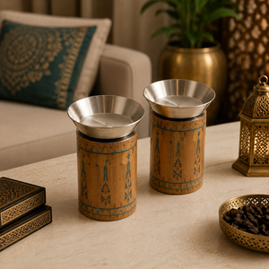 2026 New Arrival Printed Wood Metal Arabic <b>Bakhoor</b> Burner <b>Oud</b> Holder Decorative Mabkhara Special For Ramadan Eid Gift Home Decor - Product Image 3