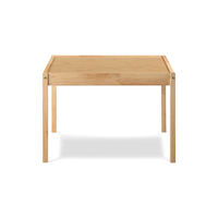 Ensemble table et chaises 3 pièces en bois massif naturel pour enfants pour l'école et les salles de jeux pour les tout-petits et les jeunes enfants d'âge préscolaire pour le salon