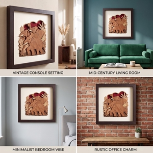 Arte en Chapa de Madera de Primera Calidad Majestic Wildlife, con Elegantes Animales del Bosque, para Decoración de Paredes de Lujo, Multifuncional, para Interiores - Product Image 5