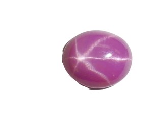 Rubis étoilé ovale 9x11 mm 4,5 carats, créé en laboratoire, poli, opaque, cabochon avec effet étoile à 6 branches pour la fabrication de bijoux - Product Image 3