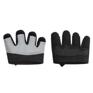 WORK N SHINE SPORTS WEAR 2026 Nouveau design Gants de musculation en cuir à demi-doigts Antidérapants Unisexe Noir Gris - Product Image 1