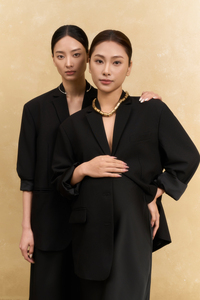 Ensemble 2 pièces pour femme, pantalon et haut tissé à col cranté, manches longues, couleur unie, respirant, blazer - Product Image 5