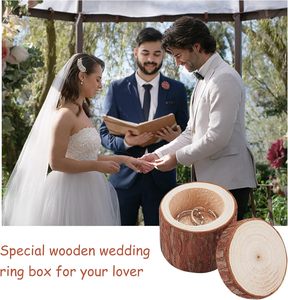 PandaHall Wedding <b>Ring</b> <b>Box</b>, Wooden <b>Ring</b> Storage <b>Box</b> Wedding Ceremony <b>Rings</b> <b>Bearer</b> Boxes Rustic <b>Rings</b> Stand Jewelry Holder - Product Image 4