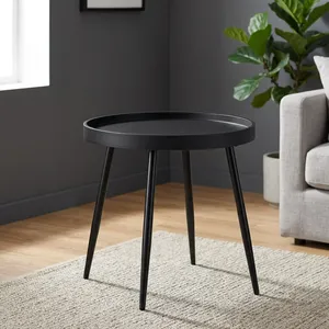 Mesa Auxiliar de Plástico Ecológica de Estilo Escandinavo Moderno, Mesa de Centro para Sala de Estar, Bandeja para Café, Mesa de Metal, Precio Económico de Fábrica Keekea - Product Image 3