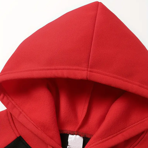 <b>Top</b> Trending Custom Design Winter Half Zip Velour Oversized Hooded Sweatshirt Unique Style Breathable Color Blocking 100% Cotton - Product Image 4