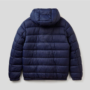 New Arrival Hooded Winter Full Zipper <b>Slim</b> <b>Fit</b> Men's Puffer <b>Jacket</b> with Front Logo Private Label - Product Image 2