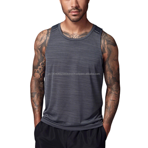 เสื้อกล้ามออกกำลังกายผู้ชายแบบสั่งทำ สีพื้นเรียบ ทรงปกติ ระบายอากาศได้ดี ผ้าถักแบบสบายๆ ใส่ได้ทั้งชายและหญิง เหมาะสำหรับการฝึกซ้อม - Product Image 1